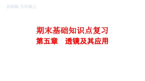 期末复习第五章 透镜及其应用+课件+2024-2025学年北师大版物理八年级上册