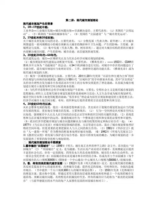 城市规划理论发展