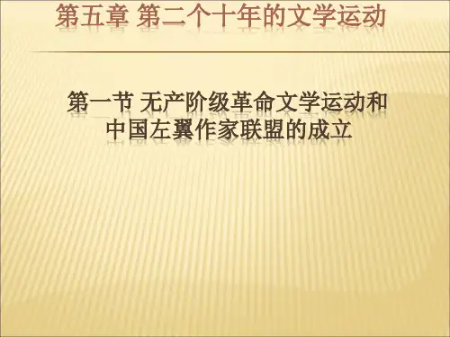 30年代文学运动课件