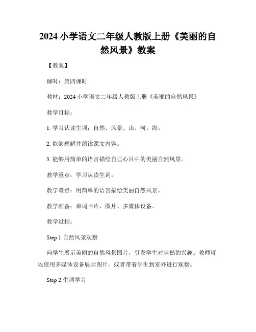 2024小学语文二年级人教版上册《美丽的自然风景》教案