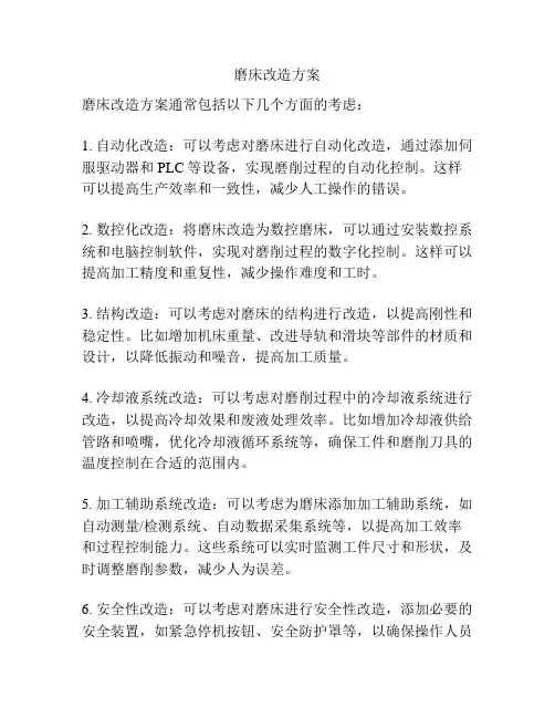 磨床改造方案