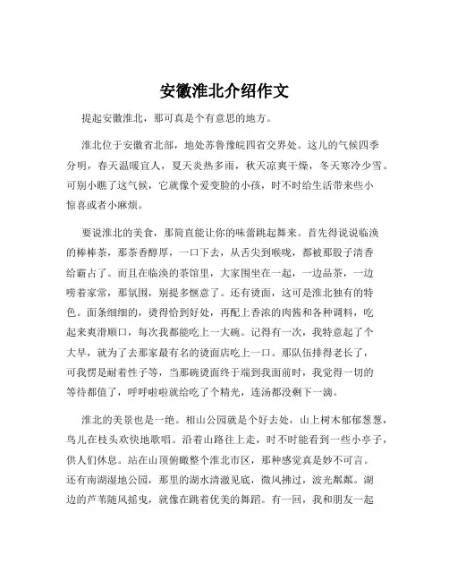 安徽淮北介绍作文