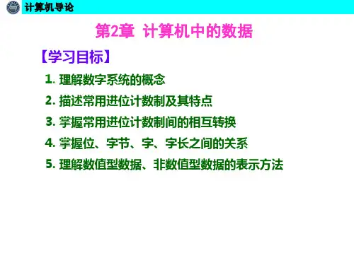 计算机导论课件-第2章  计算机中的数据