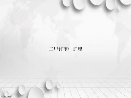 二甲评审中护理讲课文档