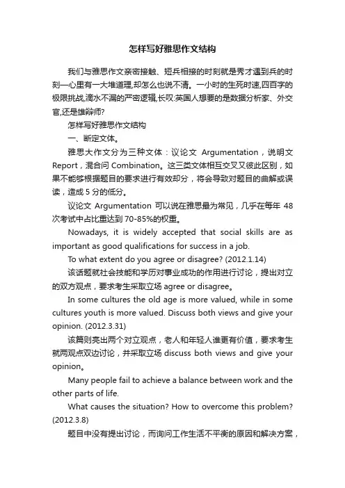 怎样写好雅思作文结构