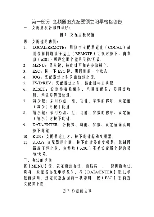 安川变频器的调试及参数设置表(齐全)
