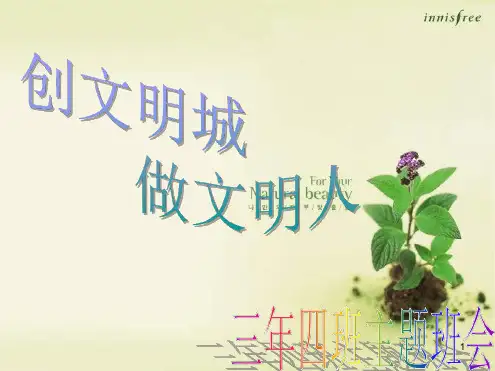 创文明城做文明人主题班会演示课件