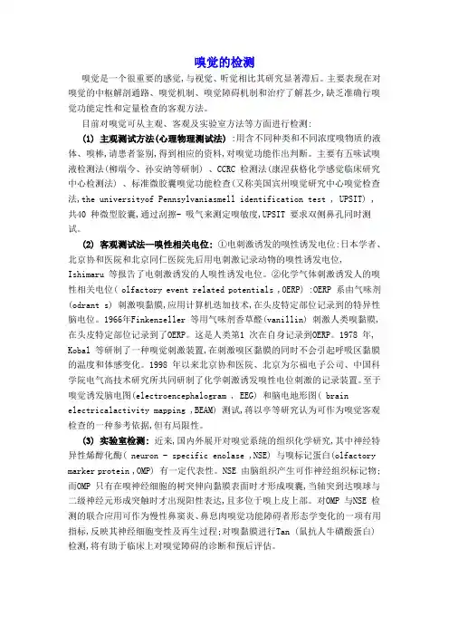 嗅觉的检测