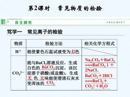 高一化学苏教版必修一1-2-2常见物质的检验.ppt