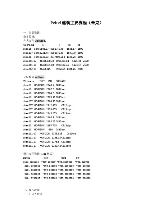 Petrel操作教程