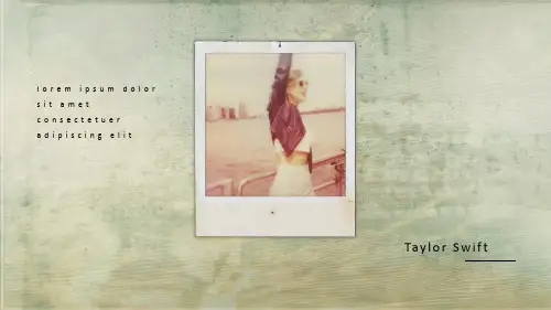 怀旧音乐风泰勒·斯威夫特(Taylor Swift)个人主题ppt模板