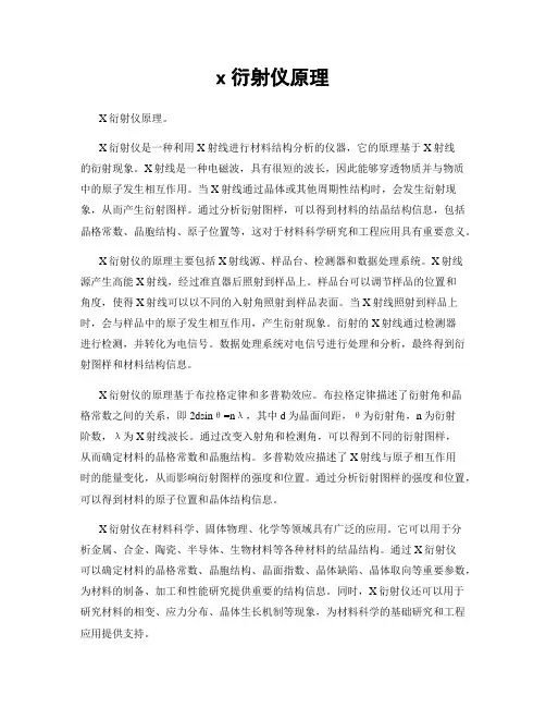 x衍射仪原理