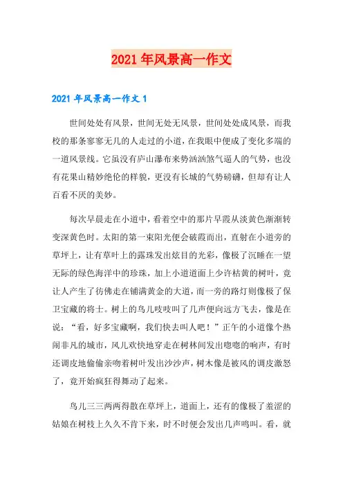 2021年风景高一作文