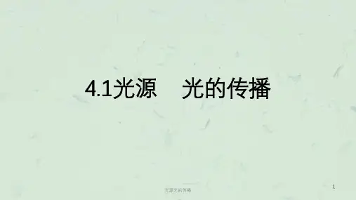 光源光的传播课件