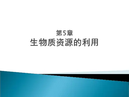 绿色化学第五章生物质资源的利用