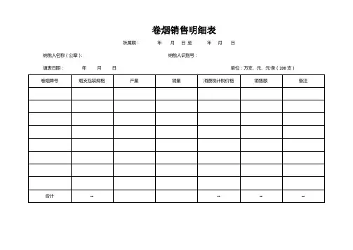 卷烟销售明细表