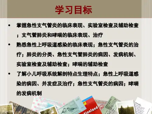 儿科呼吸系统疾病ppt课件