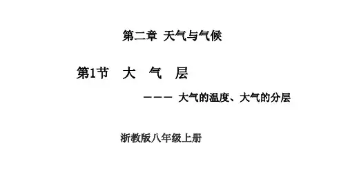 _2.1大气层 课件浙教版科学八年级上册