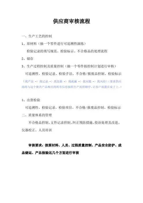 供应商审核流程
