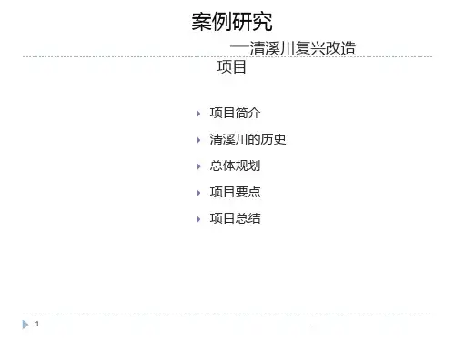 韩国清溪川专题研究PPT课件