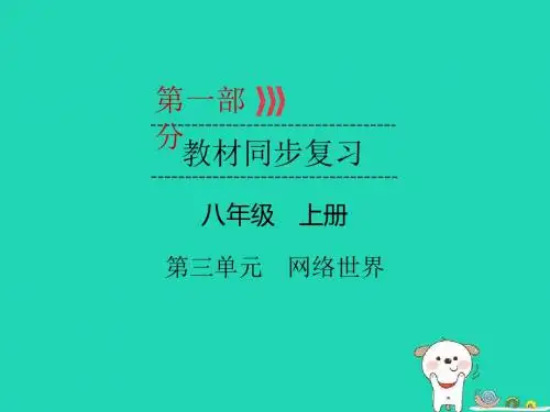 中考道德与法治一轮复习 八上 第3单元 网络世界课件