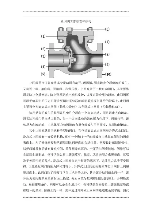 止回阀工作原理