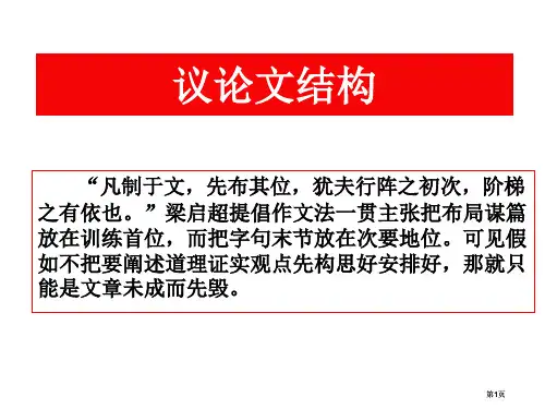 议论文并列式结构公开课一等奖优质课大赛微课获奖课件