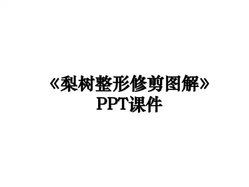 《梨树整形修剪图解》PPT课件