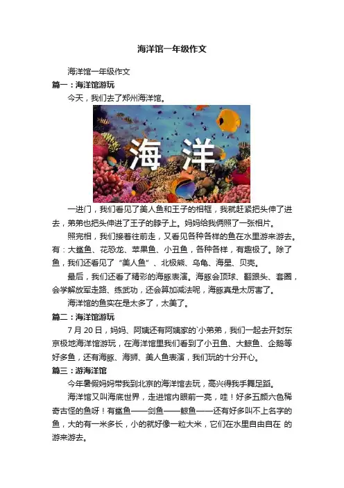海洋馆一年级作文