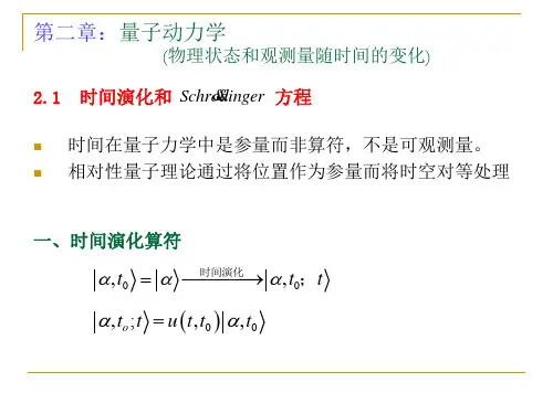 量子动力学物理状态和观测量随时间的变化