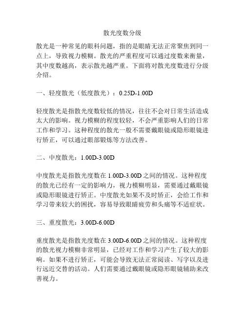 散光度数分级