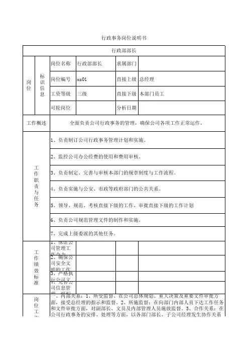 新公司行政体系基础工作搭建进度表