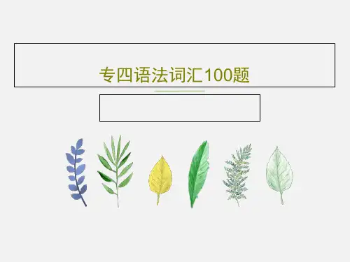 专四语法词汇100题共34页