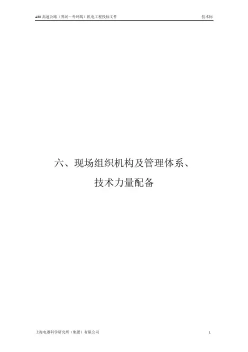 6-现场组织机构及管理体系、技术力量配备