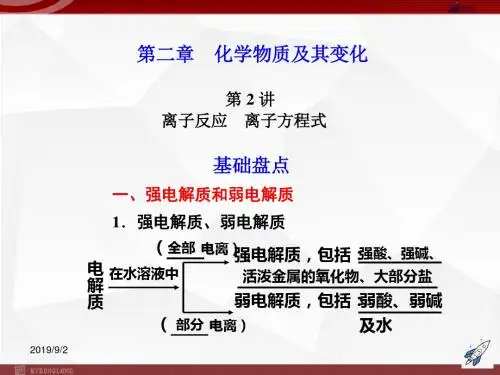 高三化学一轮复习 第2章 第2讲 离子反应、离子方程式