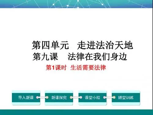 9.1 生活需要法律 课件(共28张PPT)