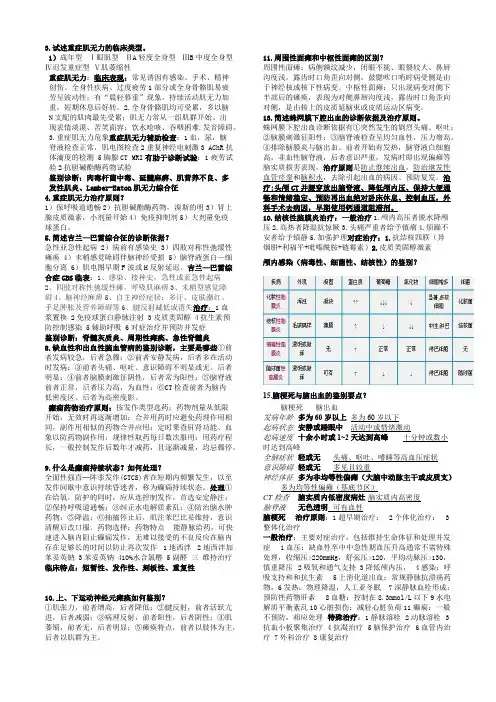 神经病学简答题名词解释