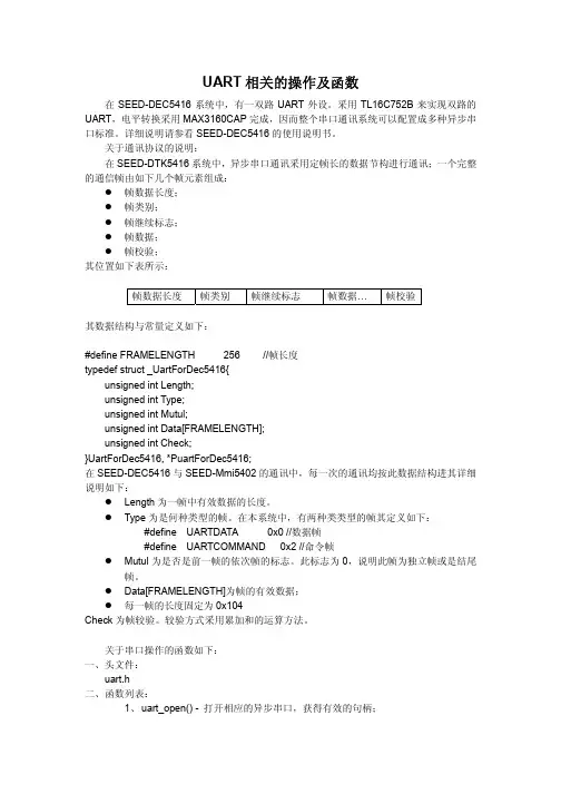 04. UART相关的操作及函数