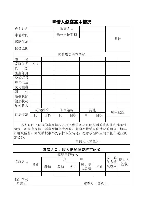 农村低保审批表(1)