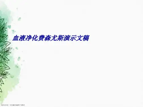 血液净化费森尤斯演示文稿