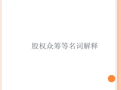 股权众筹等名词解释(PPT 58张)