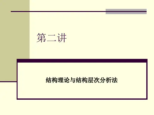 现代汉语语法  层次分析法