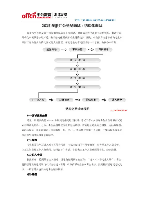2015年浙江公务员面试：结构化面试