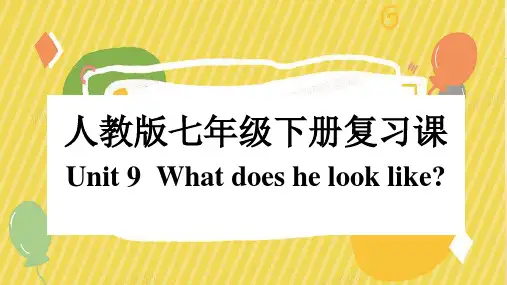 Unit9What does he look like_复习课件人教版英语七年级下册