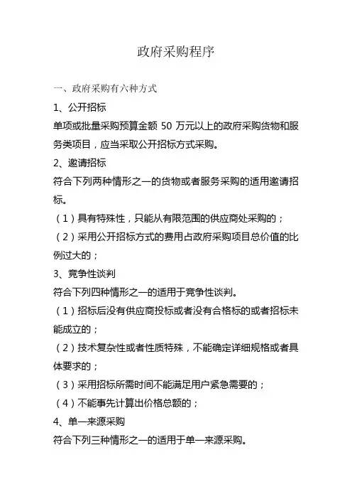 政府采购程序