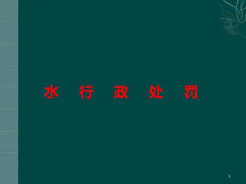 水政执法水行政处罚课件