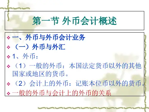 外币会计概述(ppt 104页)