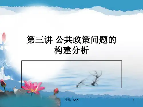 第三讲 公共政策问题的构建分析PPT课件