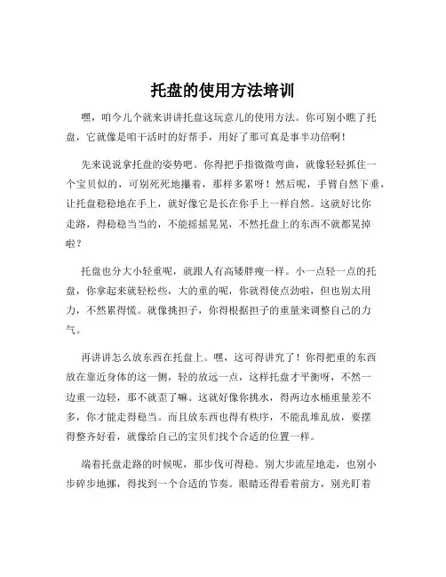 托盘的使用方法培训