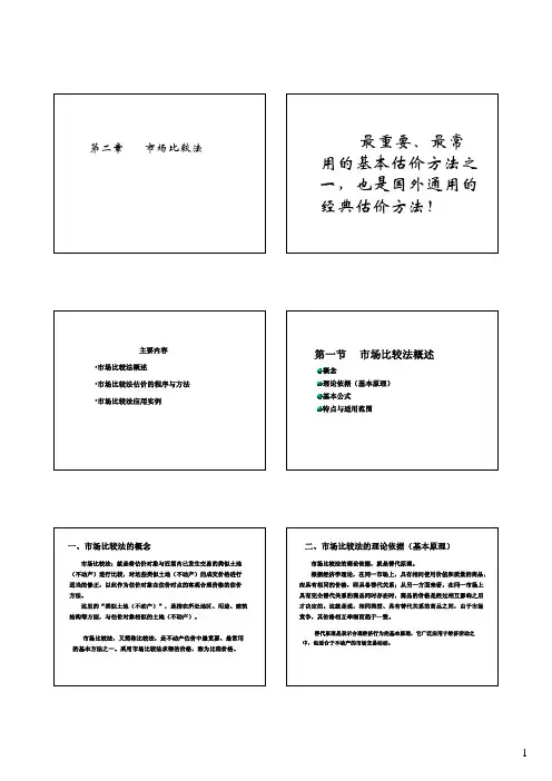 土地估价之市场比较法